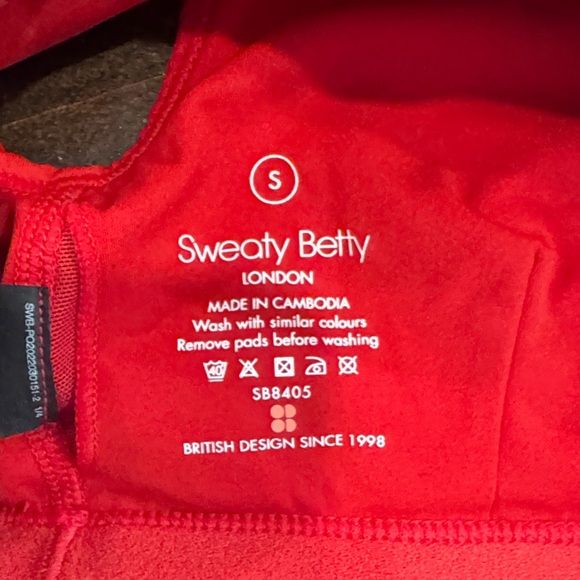 Sweaty Betty Red Asymmetrical Sports Bra - Picture 3 of 5